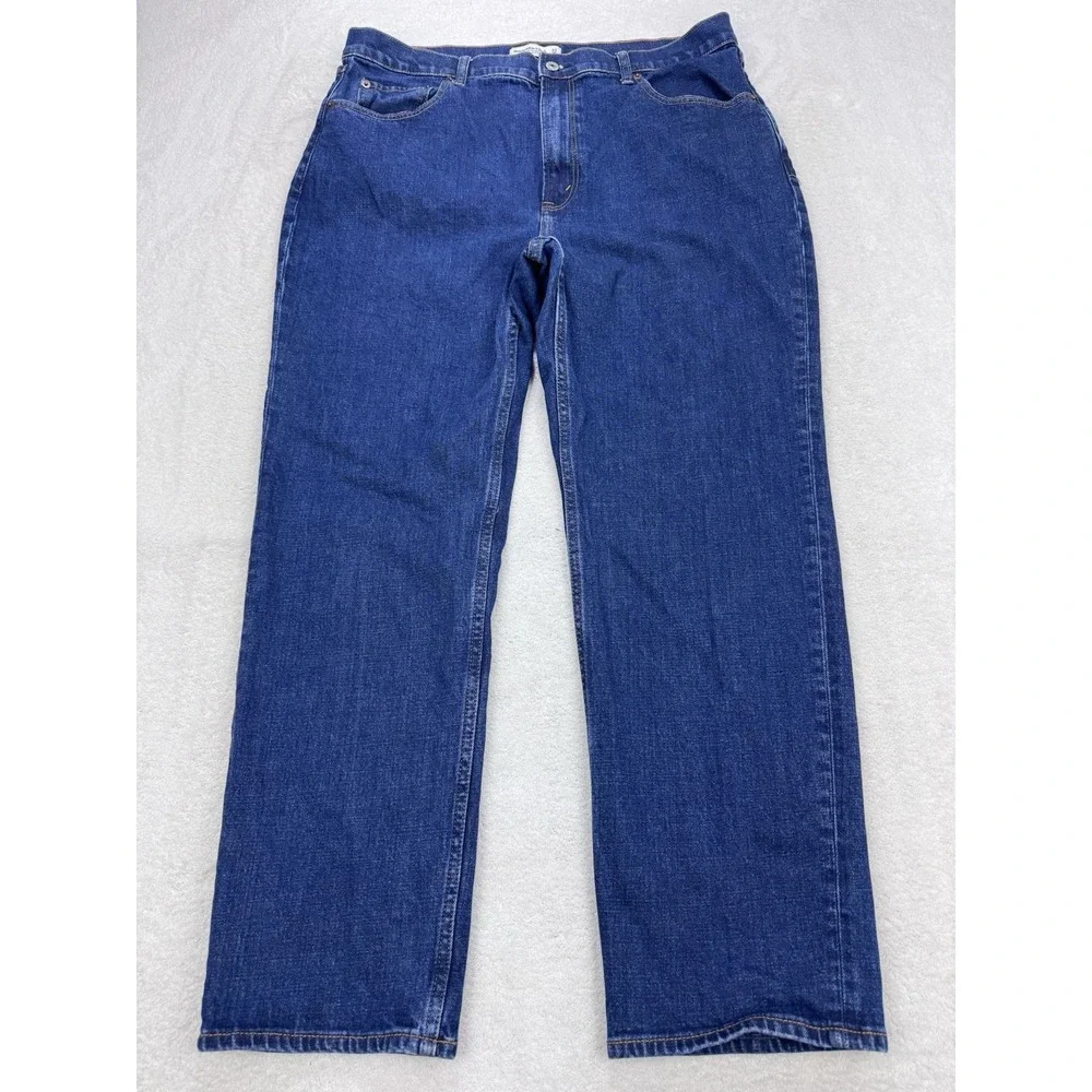 Abercrombie Fitch Jeans W 16 Long 36x30 Blue Ankle‎ Straight Ultra High Denim
